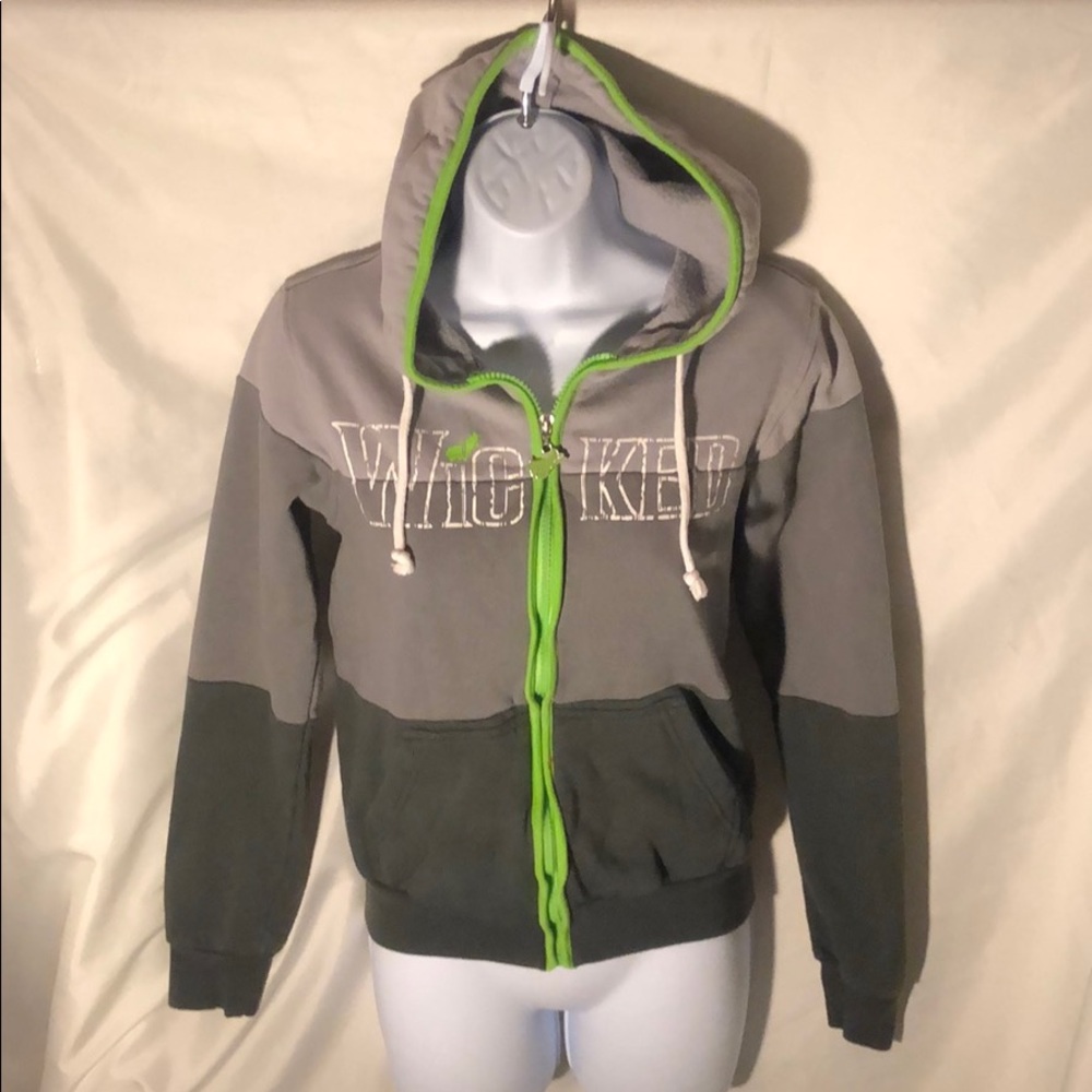 Wicked Broadway Musical Sweatshirt XS Green Gray